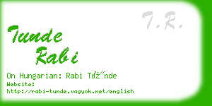 tunde rabi business card